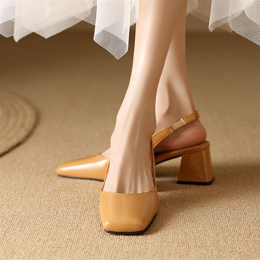 Amazon.com | YCLUCHENG Women's Closed Square Toe Chunky Amazon.com | YCLUCHENG Women's Closed Square Toe Chunky